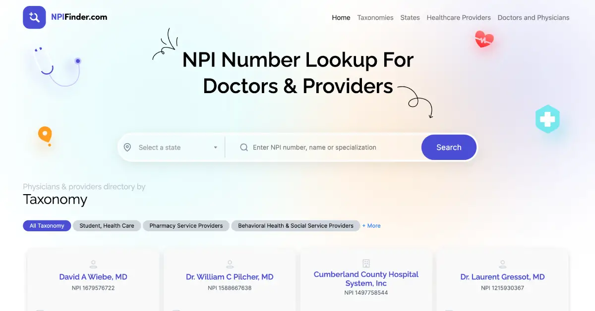 Find a Doctor By State NPIFinder